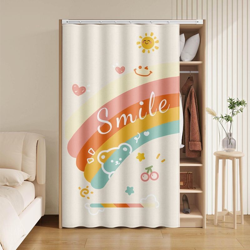 Door Curtain Partition Curtain Kitchen Doorway Curtain  Bedroom Toilet Half-Cut Tapestry Curtain Hom