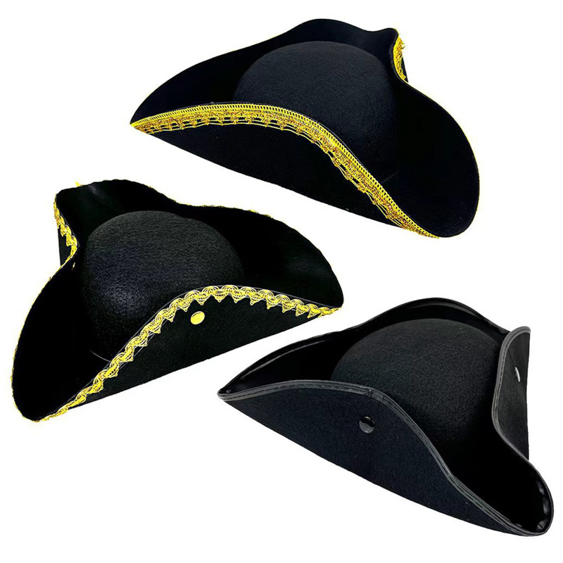 ตลกผู้ใหญ่ Tricorn หมวกคอสเพลย์โจรสลัดหมวกกัปตันหมวกเฉพาะผู้ชายผู้หญิงคอสเพลย์เครื่องแต่งกายอุปกรณ์เสริมการถ่ายภาพประณีต Props - รูปที่ 5