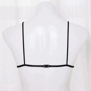 TBra（818）บราไร้โครง ตะขอหลัง ดันทรงหัวใจ Free size 2สี ดำ ขาว