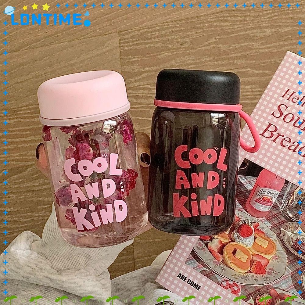 Lontime ถ้วยน้ํากีฬา, โปร่งใสพร้อมเชือกเส้นเล็กถ้วยน้ํานักเรียน, ความเรียบง่ายขวดน้ําพลาสติกความจุขนาดใหญ่กีฬากลางแจ้ง