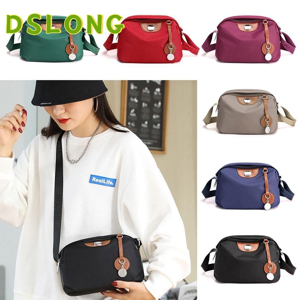 DSLONG กระเป๋าสะพายไหล่ สะพายข้าง ผ้าไนล่อน กันน้ํา จุของได้เยอะ แฟชั่นสําหรับสตรี
