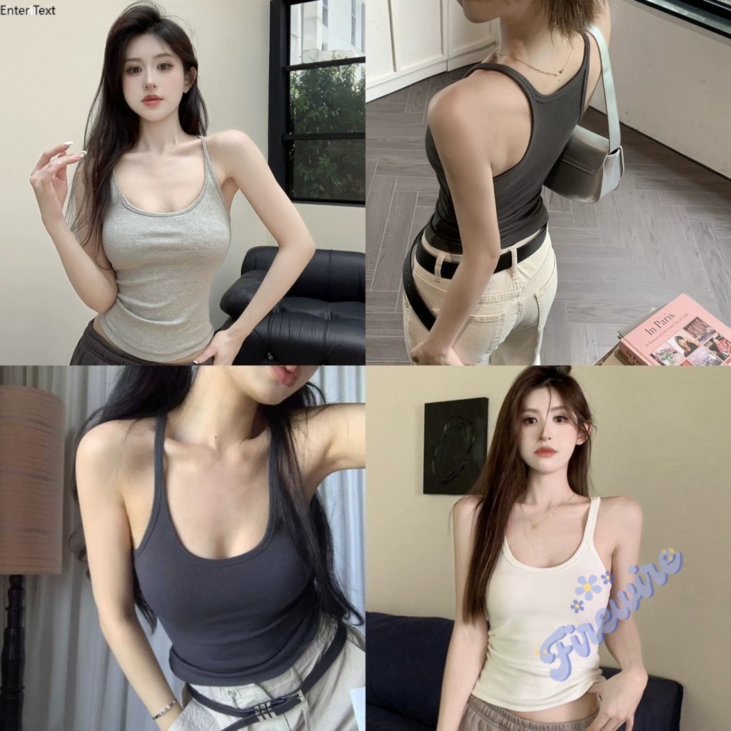 Firewire🔥พร้อมส่ง🔥เสื้อกล้ามผู้หญิง เบสิก สไตล์ชิลๆ สายเดี่ยว หลากสี ไตล์เกาหลี เสื้อสายเดี่ยวแฟชั่น เสื้อส(FY130)
