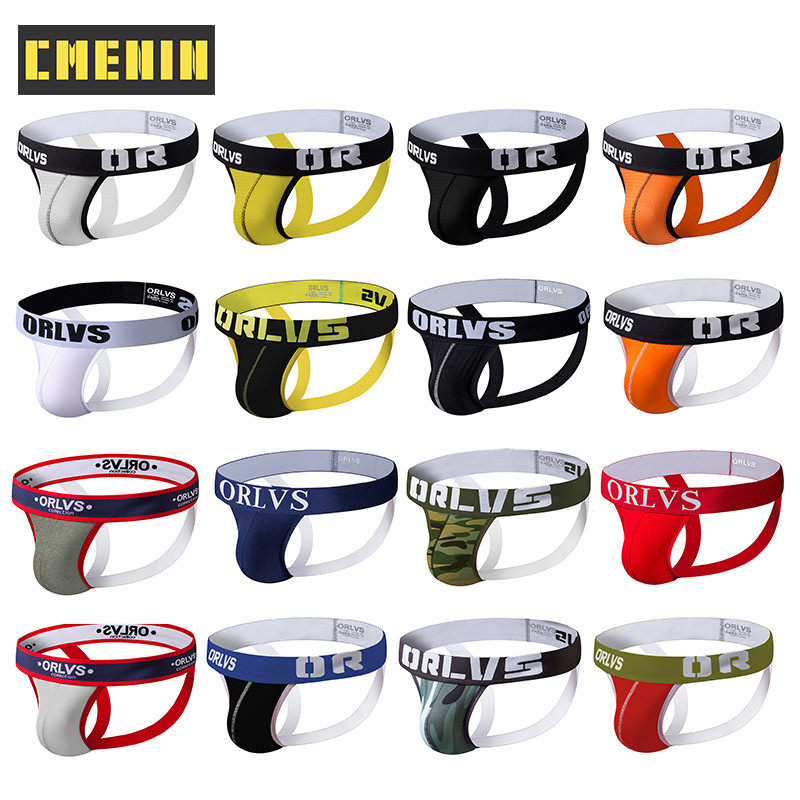 Cmenin ชุดชั้นในชาย Thong Mens Jockstrap แฟชั่น Thongs พิมพ์เอวต่ําชุดด้านใน OR139