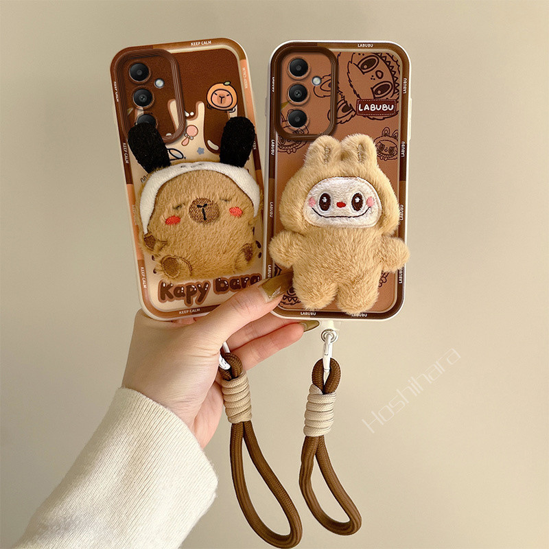 เคสโทรศัพท์ Samsung Galaxy A06 A16 LTE 4G 5G เคส ดีไซน์ใหม่ น่ารัก การ์ตูน 3D ตุ๊กตา Labubu Capybara