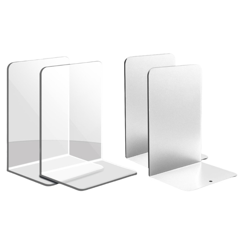 Prim 8 ชิ้น L-Shaped Bookends Book Support Book End ตกแต่ง Bookends Book Stopper