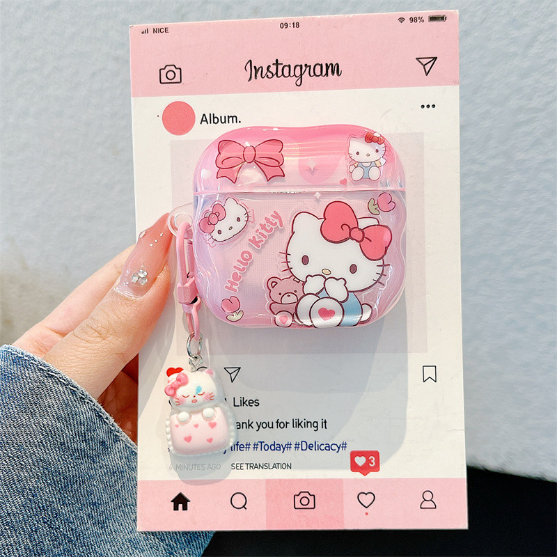 ฟางฟางฟาง Kitty Cat สําหรับ Airpods 1/2 3 Pro Pro2 pro3 Airpods4 ชุดหูฟังไร้สายบลูทูธป้องกันกรณี AirPods Pro i3 i4 pro3 หูฟังป้องกันกรณี