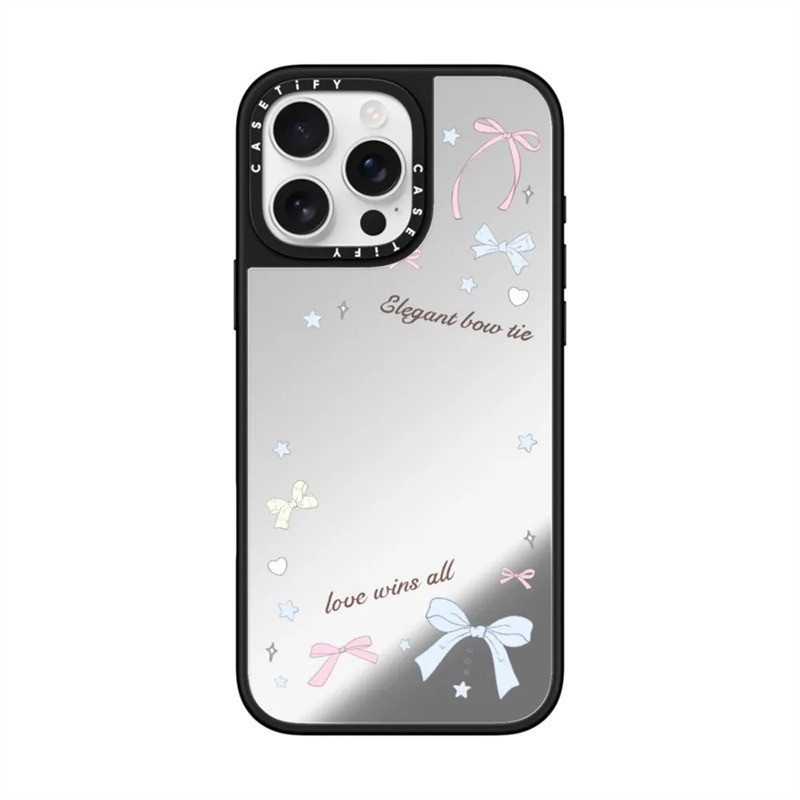 Casetifg Hi Forest Ribbon Dream คุณภาพสูงกระจกเคสโทรศัพท์พร้อมกล่องสําหรับ IPhone 16 11 12 13 14 15 Pro Max Plus ด้านข้างซิลิโคนป้องกันปลอกกันกระแทก PC ฝาหลัง - รูปที่ 3
