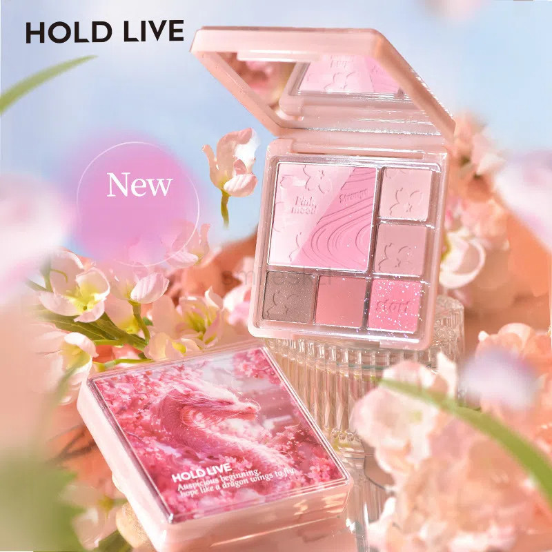 Hold LIVE # Keep The Pink Low Saturated Eyeshadow Pink Sweet Girl Multifunctional Eyeshadow Palette