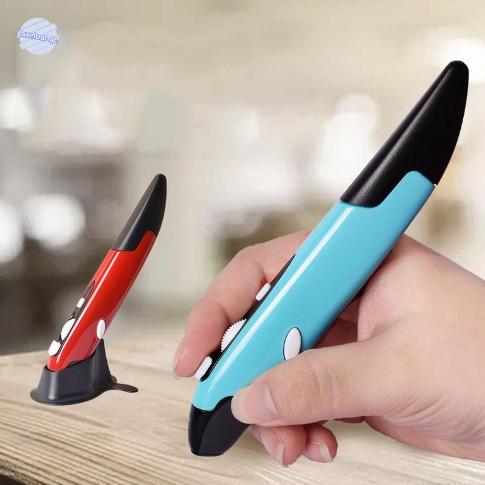 Luxelunge Wireless Optical Presenter เมาส์ปากกา, ABS Bluetooth รองรับ 2.4GHz Presenter เมาส์ปากกาแนวตั้ง, Wireless Optical Presenter ปากกาเงียบแนวตั้ง 4 คีย์ Mini Mice