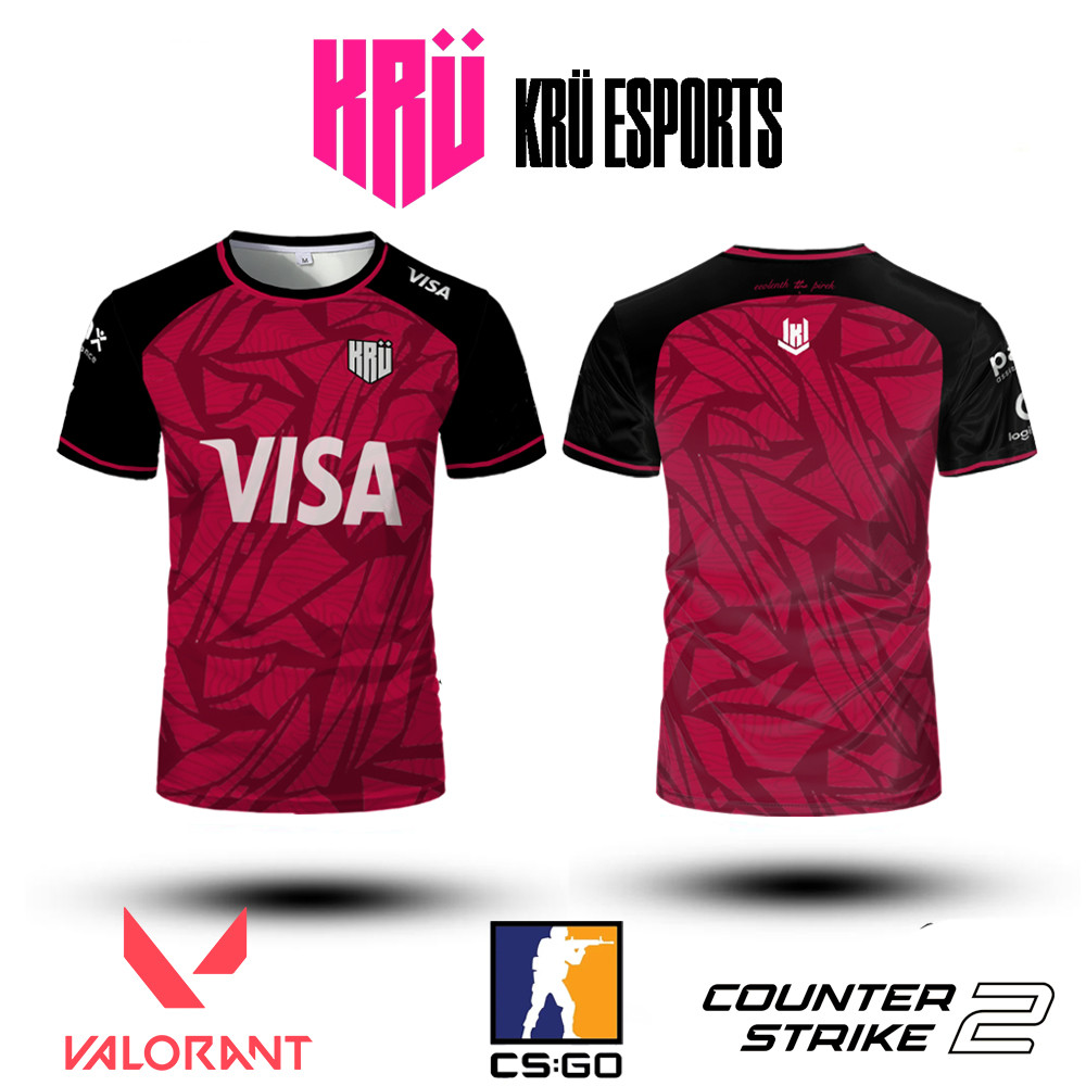 KRU ESports Club 2025 เสื้อ CSGO Valorant Professional League Player เครื่องแบบผู้ชายและผู้หญิงที่กํ