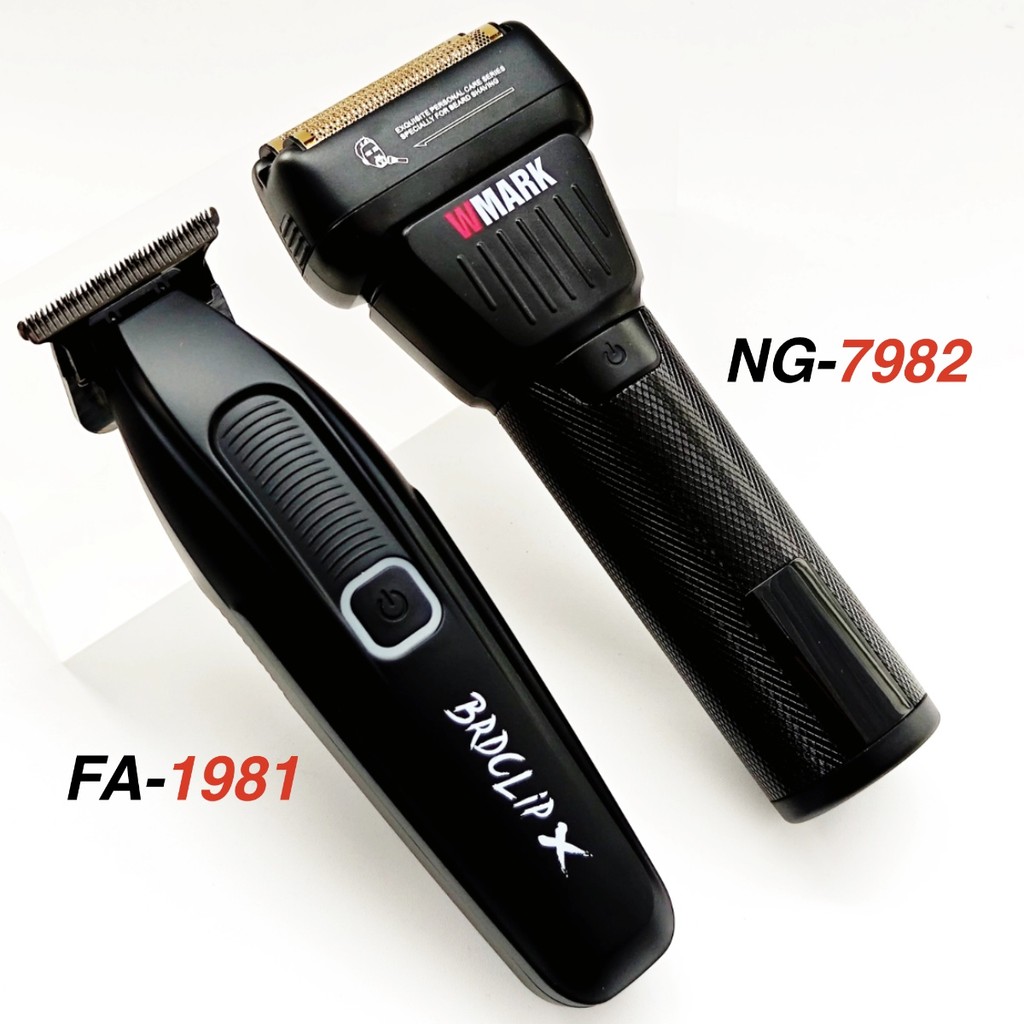 Wmark NG-7982 BRDCLIP FA-1981 Professional Electric Hair Clipper ผม Trimmer สําหรับ Man เครื่องโกนหน