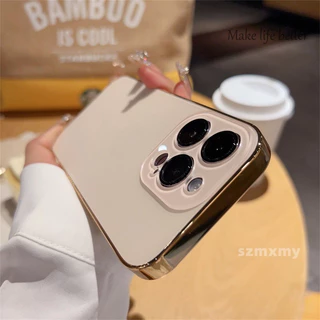 เคสโทรศัพท์กระจกไฟฟ้าหรูหราสําหรับ IPhone 15 14 11 13 12 Pro Max PC IP14 Plus
