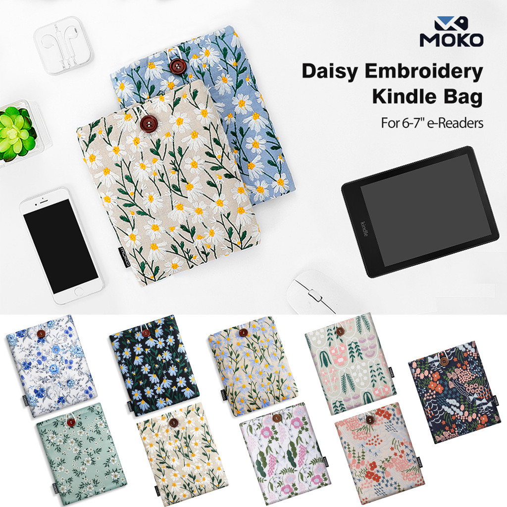 Flower Floral Sleeve Case Pouch Bag for 7" Kindle Paperwhite และ Kindle Colorsoft Signature Edition 
