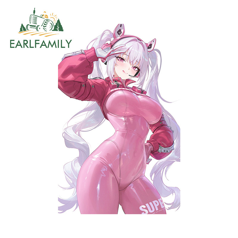 EARLFAMILY เทพธิดาแห่งชัยชนะ Nikke สติกเกอร์รถ Caravan กระจกกระเป๋าเดินทางน่ารักไวนิล Decal บุคลิกภาพกันน้ํารถสินค้า