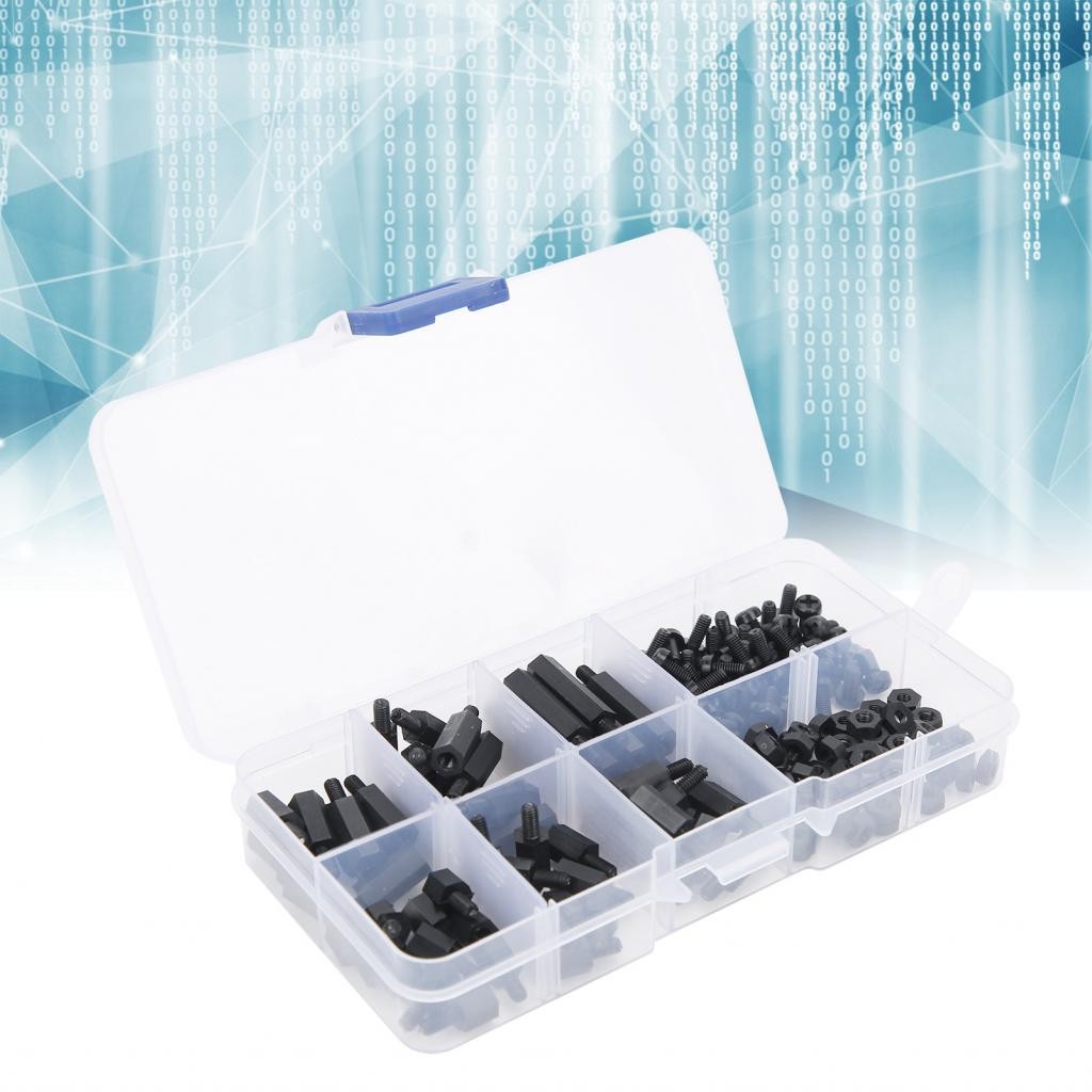 ชุดคอลัมน์ Hex คอลัมน์ฉนวนกันความร้อน Nylon Nylon Set อุปกรณ์สำนักงานสีดำอุปกรณ์อิเล็กทรอนิกส์ไฟฟ้าส