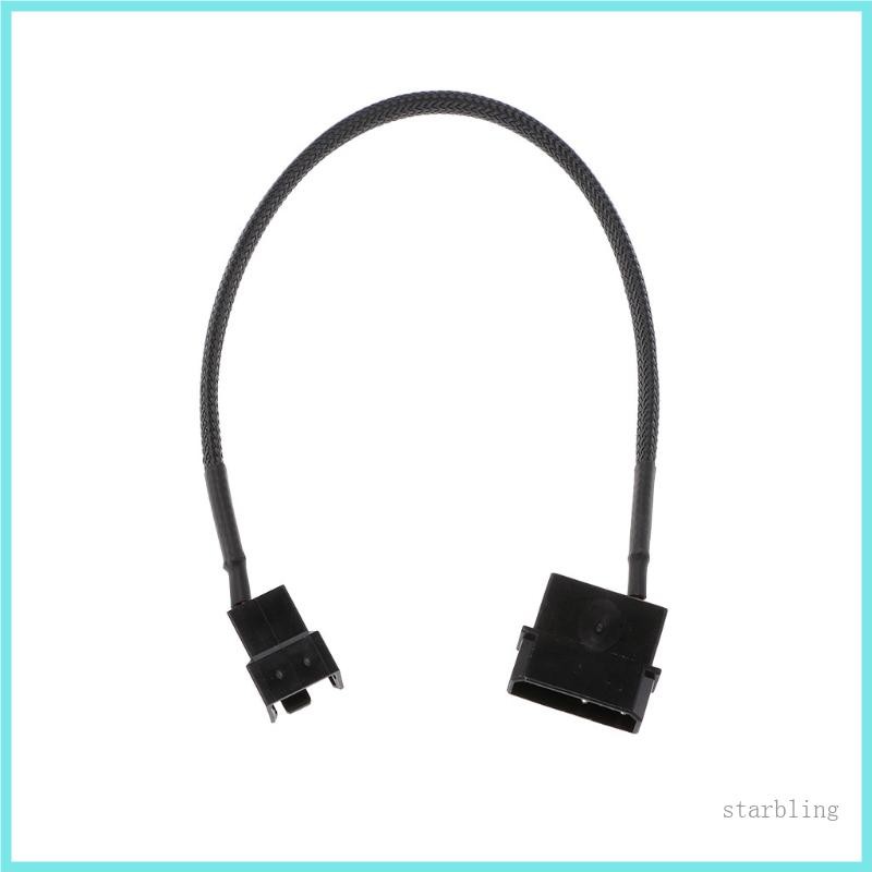 4-Pin  Male To 3-Pin/4-Pin PWM Male Sleeved Fan Extension Adapter Cable