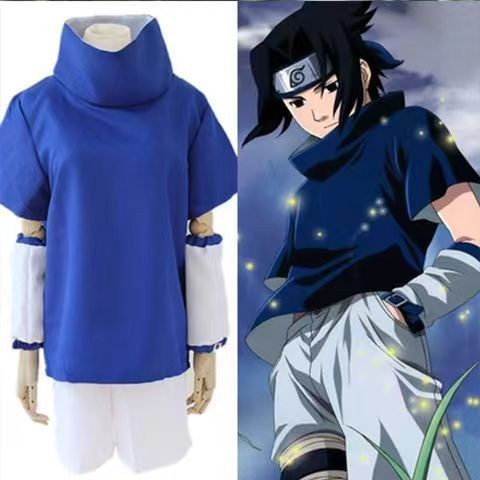 วัยรุ่น Naruto sasuke cosplay Childhood uchiha sasuke cosplay Clothes Full Set