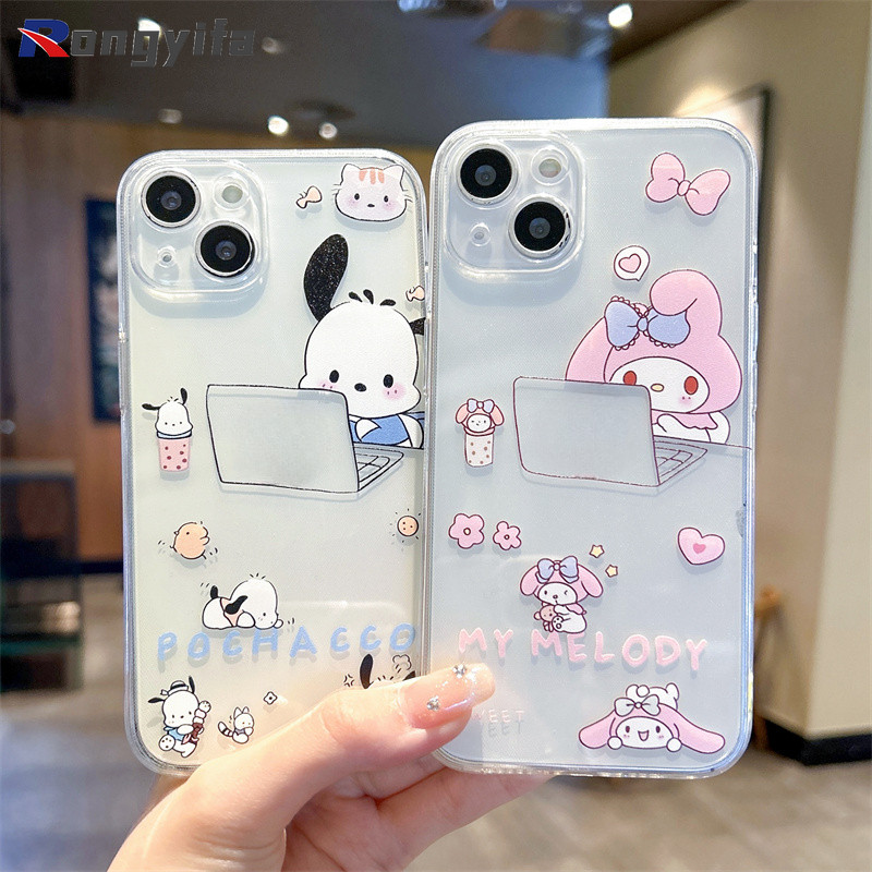 น่ารัก Pochacco Clear เคสโทรศัพท์สําหรับ Vivo iQOO Z9 Turbo + Z9X Z8 Z8X Z7X Z7i Z6 Z6X Z5 Z3 Z1 Z1X