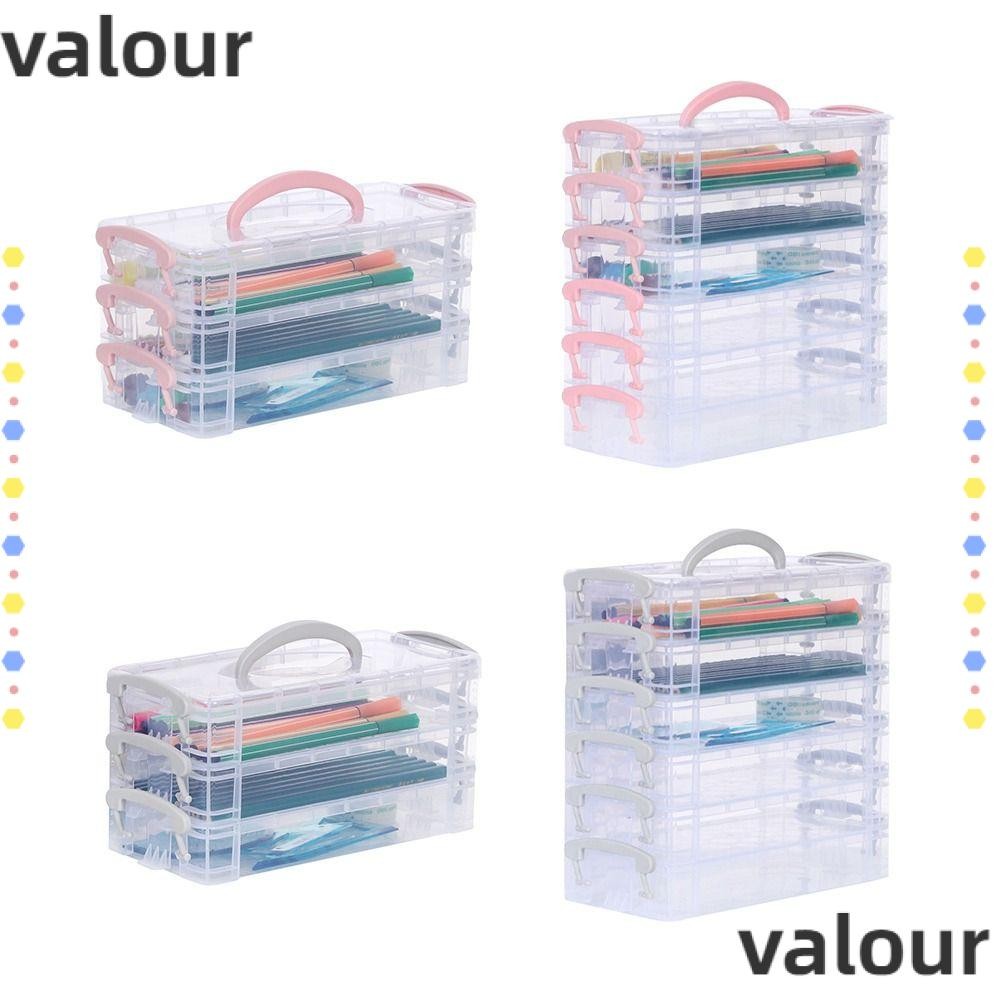 กล่องดินสอ ค่า, กล่องเก็บปากกาสีน้ํา 3/6 ชั้น, การ์ตูนมัลติฟังก์ชั่นที่ถอดออกได้สติกเกอร์ศิลปะสีคอนเทนเนอร์อุปกรณ์การเรียน