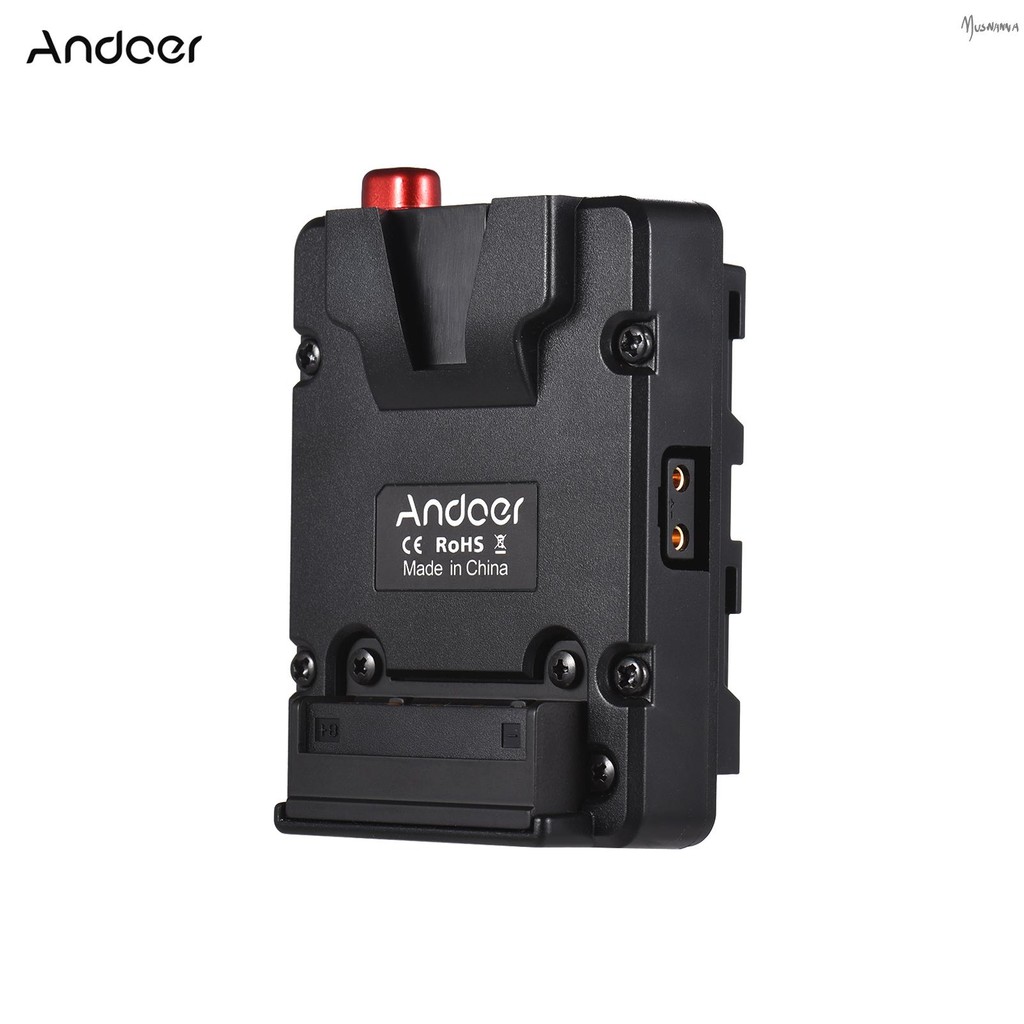 Andoer Mini Nano V-lock Mount Battery Power Supply Adapter Plate to NP-F Mount Power Adapter Muswn-1