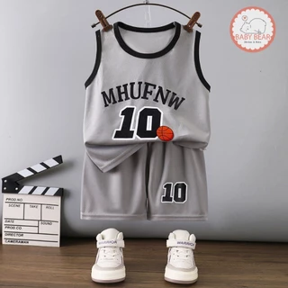 ชุดกีฬาเด็ก ชุดออกกำลังกาย เสื้อกร้าม+กางเกงขาสั้น เสื้อผ้ากีฬาเด็ก Size 80/130 cm