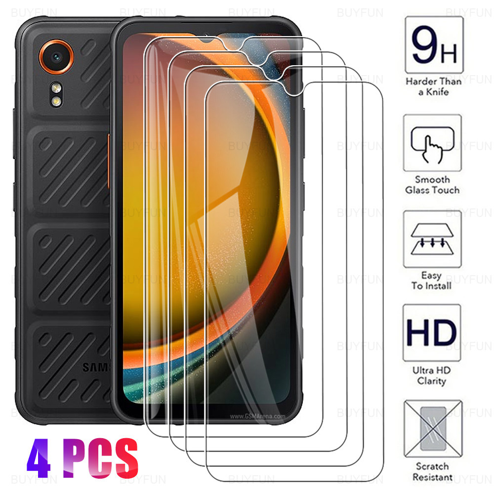 4 ชิ้นสําหรับ Samsung Galaxy Xcover 7 ป้องกันหน้าจอกาวแก้ว Samsang XCover7 Pro X Cover7 5G 6.6 นิ้วก