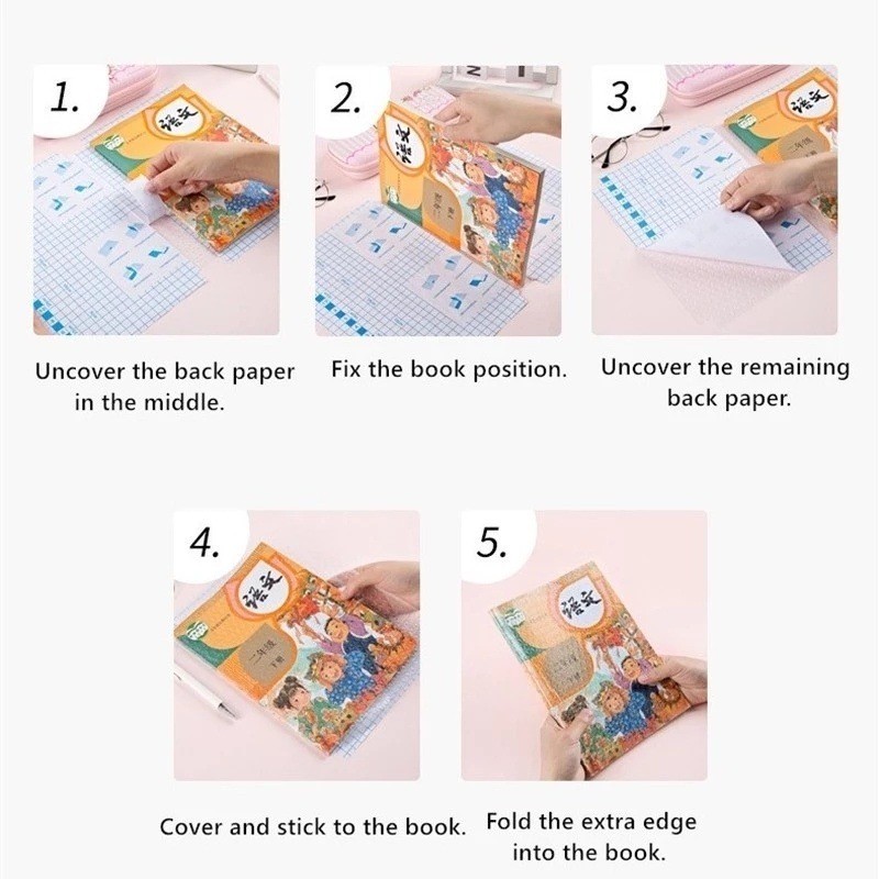 ปกหนังสือแบบมีกาวในตัว ลายเพชร ลายด้าน 3 ไซส์ กันน้ำ ไม่ยับ แปะง่าย แถมสติ๊กเกอร์ชื่อ ปกหนังสือใส เหมาะนักเรียน ราคา ถูกที่สุด ดีลบีเคเค แกลเลอรีภาพที่ 9