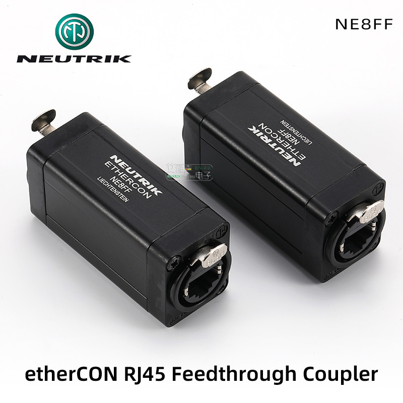 Neutrik NE8FF etherCON RJ45 Feedthrough Coupler สําหรับส่วนขยายสายเคเบิลเครือข่ายสายต่อพร้อมล็อคสลัก