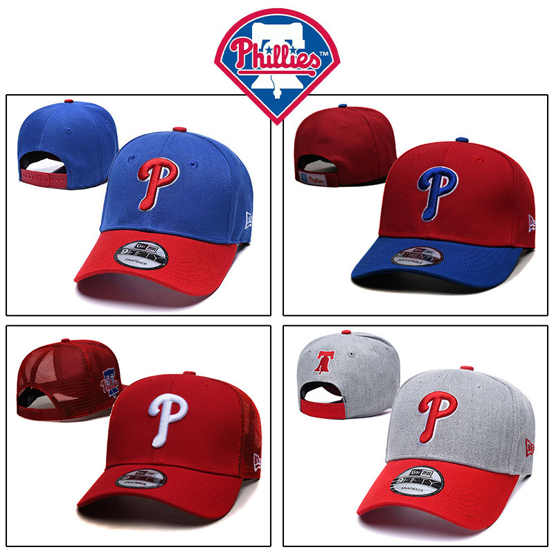 แฟชั่น Philadelphia Phillies หมวกเบสบอลผ้าใบปรับได้