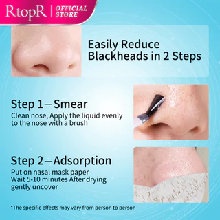 RtopR FDA Mango Blackhead Remover Mask มาส์กจมูกมะม่วงจากพืช - ช่วยขจัดสิวหัวดำและสิวอุดตัน ลดขนาดรูขุมขน ทำความสะอาดลึก เหมาะสำหรับผู้ชายและผู้หญิง ขนาด 10ml + 50pcs skincare