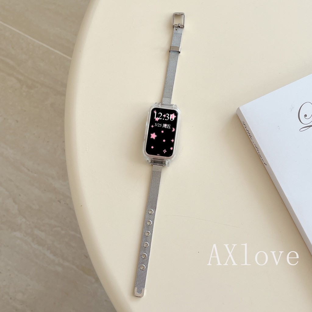 สายสแตนเลสแบบบางสําหรับ หัวเว่ย วงดนตรี 10 9 8 พอดี 3 2 สายรัดข้อมือโลหะสร้อยข้อมืออุปกรณ์เสริมสําหรับ ให้เกียรติ วงดนตรี 9 6 7 สาย