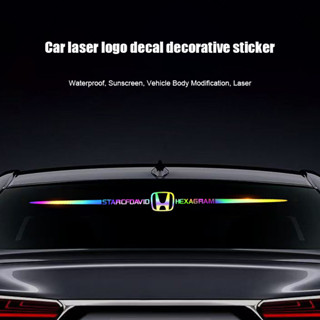 LIUOOP สติกเกอร์เลเซอร์สะท้อนแสง สีสันสดใส ตกแต่งรถยนต์ ตัวถ…