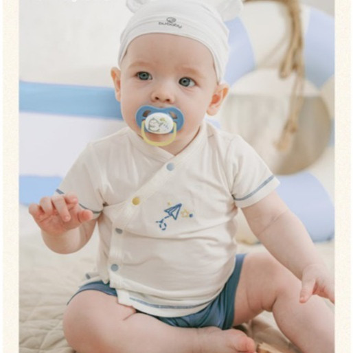 Bubaby (1M-9M) ชุดแขนสั้น cross-over - BBB130803 | เสื้อผ้าเด็ก BU ของแท้