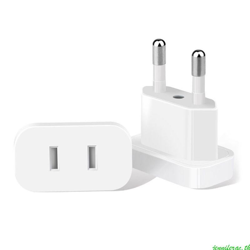 Jenniferac US Jack To EU Plug Outlet Travel Charger Power Socket Adapter USA To Europe EU