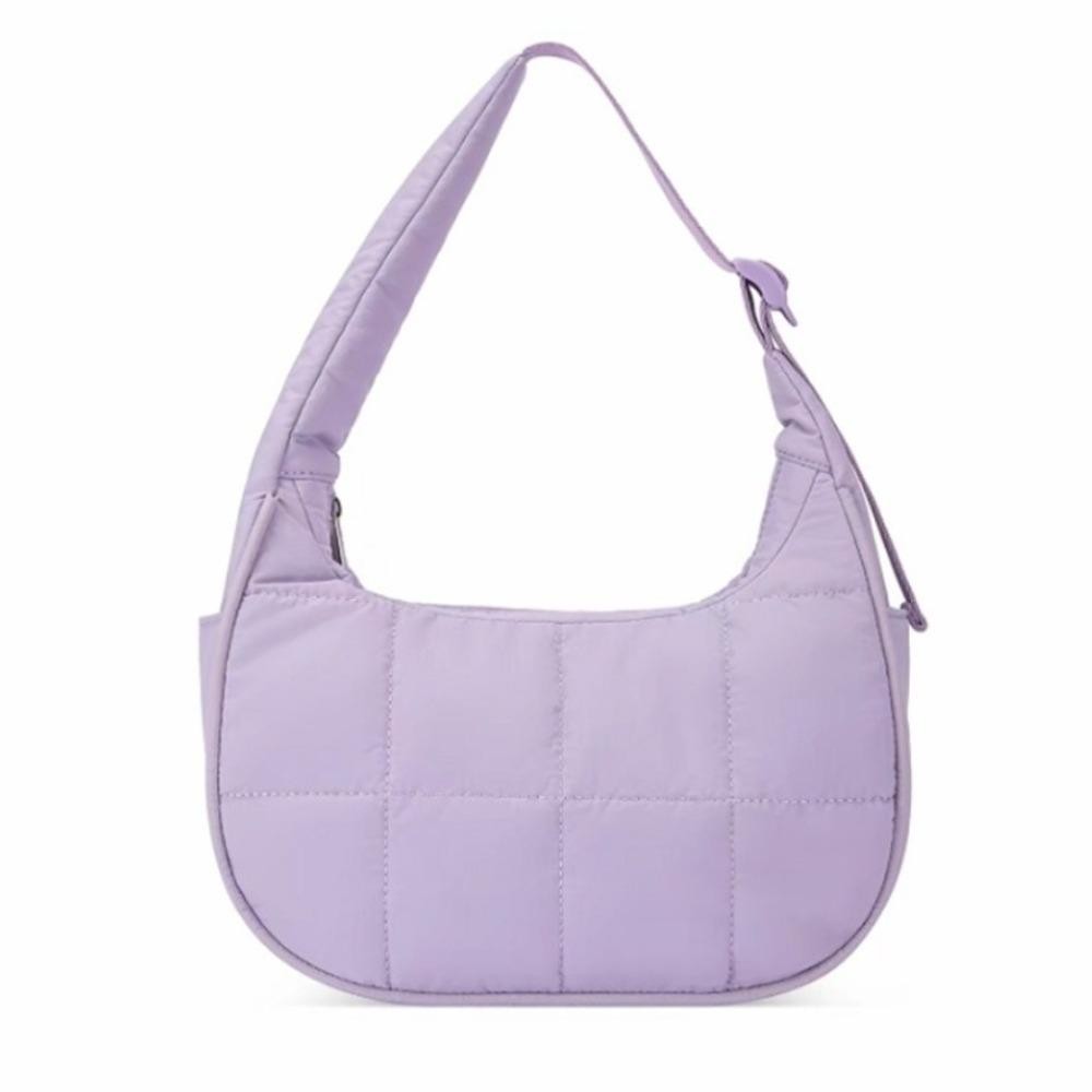 BEBETTKISS กระเป๋าใต้วงแขน, กันน้ําพร้อมกระเป๋าถือสายรัดปรับได้, Hot Puffy Quilted Nylon กระเป๋าสะพายผู้หญิงสาว
