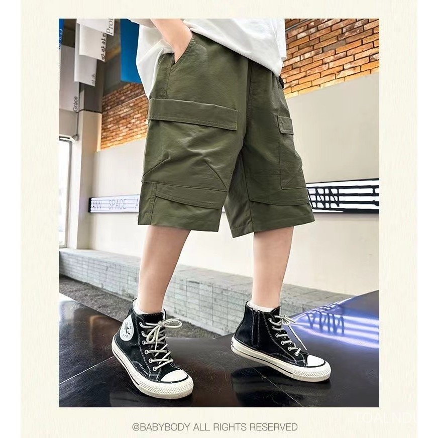 กางเกงขาสั้นเด็กชายลายการ์ตูนกระต่ายดิสนีย์ กางเกงขาสั้นความยาวระดับเข่าสำหรับฤดูร้อน กางเกงขาสั้นลำลองสไตล์สปอร์ตสำหรับเด็กชาย รุ่น LMNF - รูปที่ 7