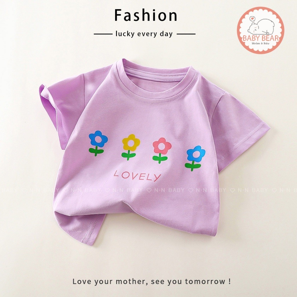 ใหม่ เสื้อยืดเด็ก เสื้อผ้าแฟชั่นเด็ก ลายดอกไม้น่ารักๆ รูปที่ 6