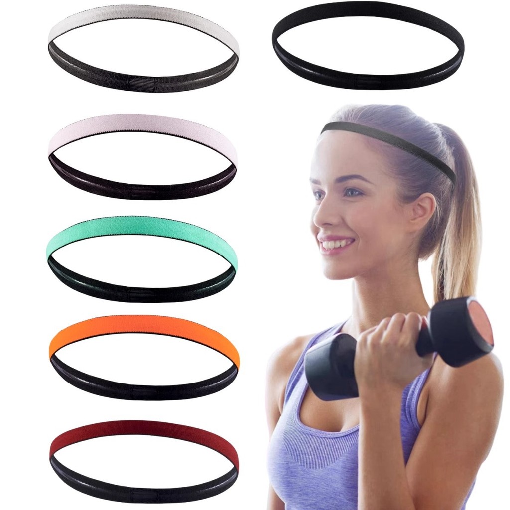 [ULIFE's Home]ที่คาดผมแบบสปอร์ต-วงยึดเหงื่อแบบยืดหยุ่นพร้อมซิลิโคนกันลื่นสําหรับโยคะยิมวิ่งและบาสเกต