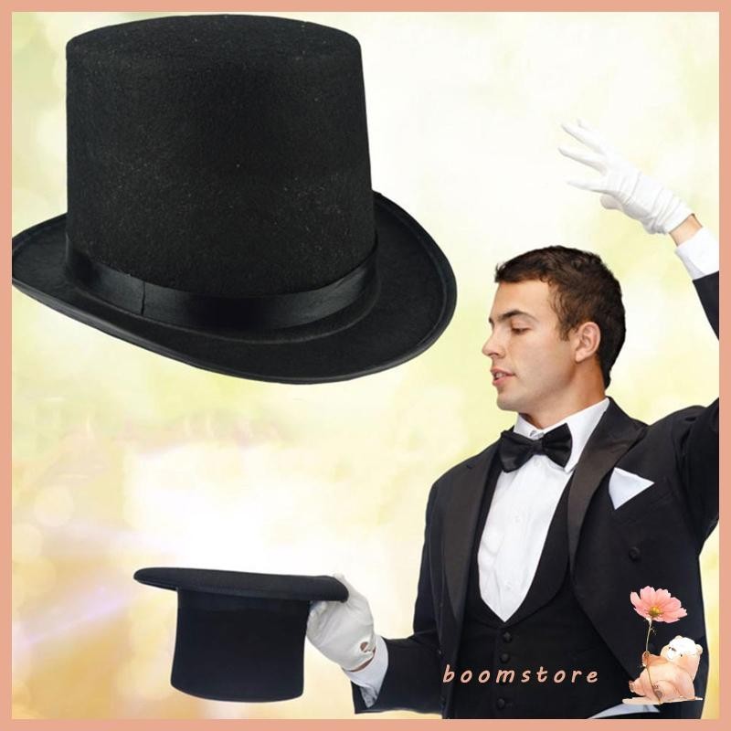 Boom Black Top Hat Magician Bowler Top Hat Magician Top Hat Jazz Stage Performances