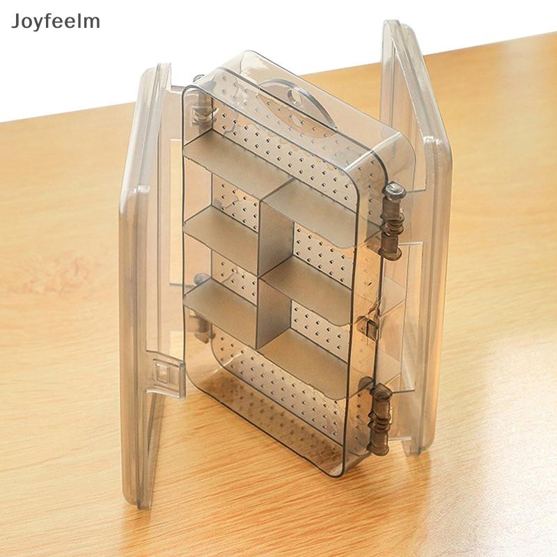 Yfe โปร่งใส Double-layer พลาสติกกล่องเก็บเครื่องประดับ Multi-purpose Organizer คอนเทนเนอร์สําหรับคลิปผมสร้อยคอต่างหูเครื่องประดับ N