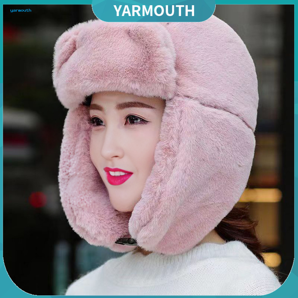 Yyr _ Fluffy Thunder หมวกปรับ Lei Feng หมวก Cozy ฤดูหนาว Lei Feng หมวกป้องกันหูสําหรับเล่นสกีสโนว์บอร์ดปรับ Warm Fuzzy หมวกกันลมสําหรับผู้หญิง