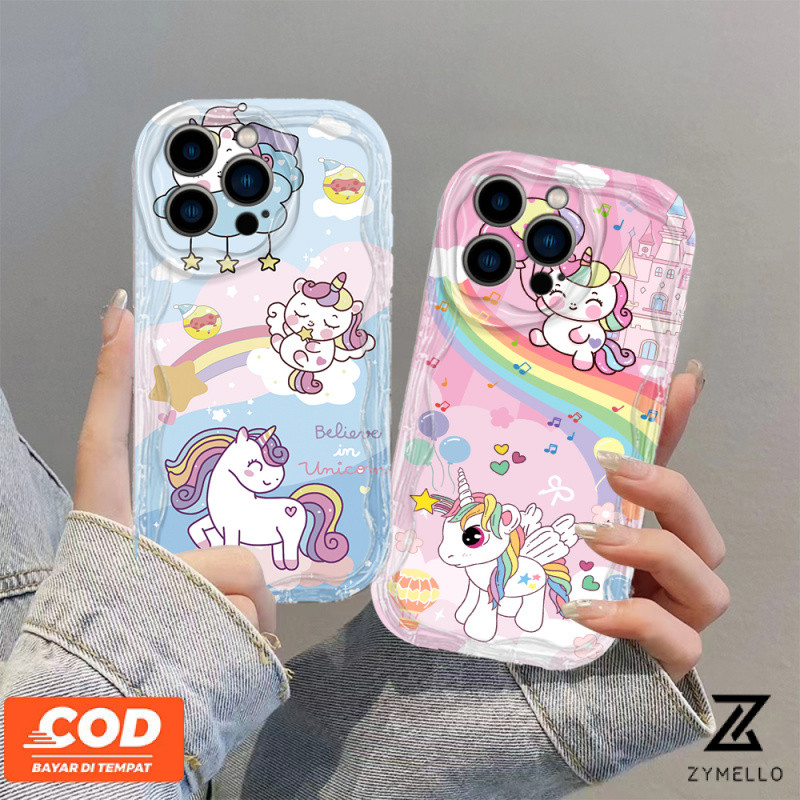 Phone Case VIVO V40 V30 5G V29 S1 V27 5G V27 Pro V27E V25 V25E V23 V23E V15 V20 Pro เคสโทรศัพท์ TPU กันกระแทกลายยูนิคอร์นจาก Disney