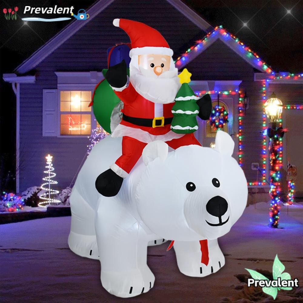 Preva ตุ๊กตาเป่าลมคริสต์มาส, ไฟ LED ต้นไม้เป่าลม, ของขวัญปาร์ตี้โปรดปราน DIY ของเล่นโมเดลเป่าลมคริสต์มาส
