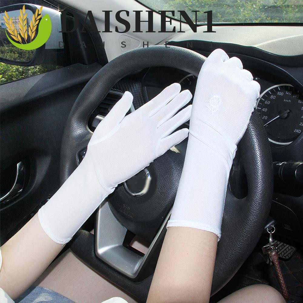 Daishen1 ถุงมือกันแดด แบบบาง กันลื่น ระบายอากาศ สําหรับผู้หญิง