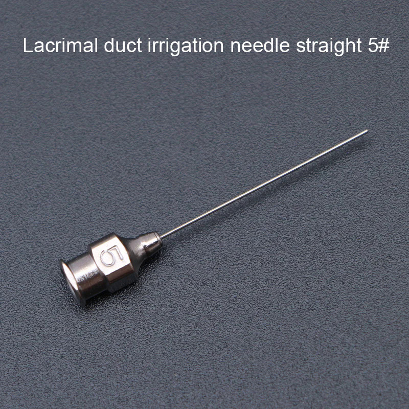 Ophthalmic truments stainless steel lacrimal duct irrigation needle arc angle straight dental surger