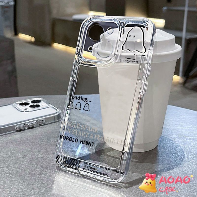 แฟชั่นสร้างสรรค์แฟชั่นสดโชคดียิ้มให้โปร่งใส เคสiphone 15 11 12 13 14 Pro Max 7Plus XR 8Plus X XS Max 7 8 15 Plus SE 2020