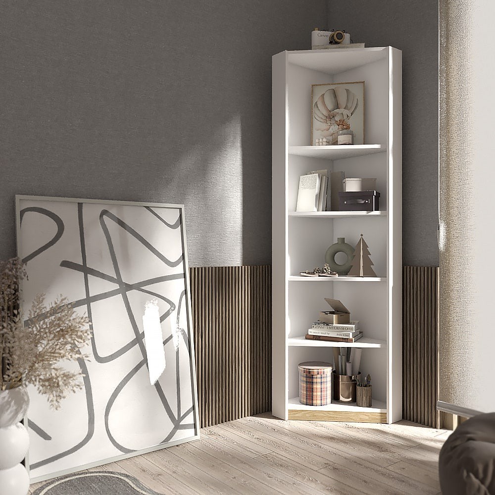 Koncept Furniture ตู้เตี้ยเข้ามุม KC-PLAY รุ่น DUNE สีขาว (63x38x180 ซม.)  แบรนด์ KONCEPT FURNITURE