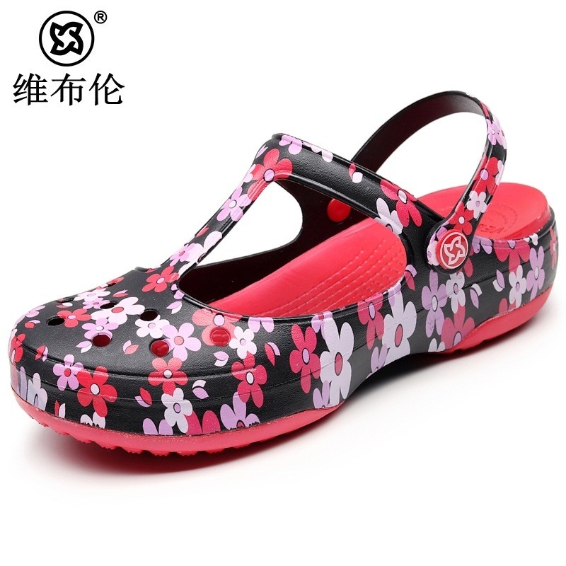 2025veblen Hole รองเท้าผู้หญิงรองเท้าแตะหนา Soled Anti-Slip Seaside รองเท้าชายหาด Soft-Soled สวมใส่ด้านนอกรองเท้าแตะ