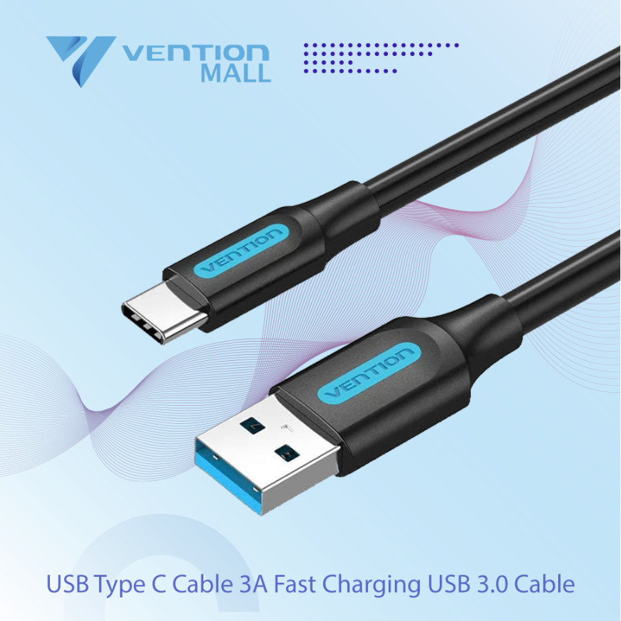 Vention USB Type C 3.0 3A Fast Charge QC 4.0 Data Cable 1M 2M