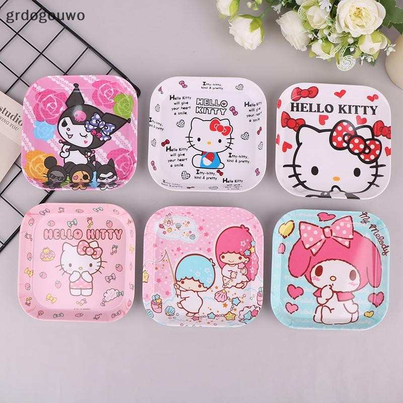 Grdog Kawaii สุนัขเรซิ่นถาดอะนิเมะรูปเลียนแบบ Porcelain จานอาหารค่ําน่ารักบนโต๊ะอาหารสาวของขวัญ th